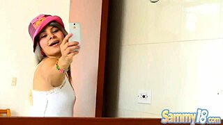 petite teen sammy explores her body intimately on webcam