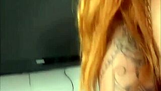 Redhead Flashes Trimmed Pussy Under Skirt In Personalized Exhibition Video