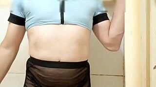 sexy crossdressing ladyboy prostitute in sexy lingerie