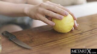 Natural redhead fingers her juicy pussy.