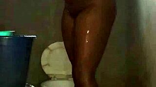 naijahomemadepussy takes a relaxing early morning shower