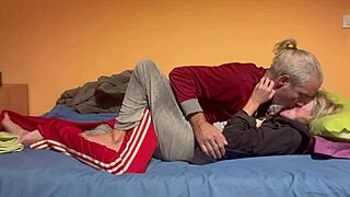 Wow, this milf wife is having multi-orgasms during unexpected homemade sex, licking and riding big cock