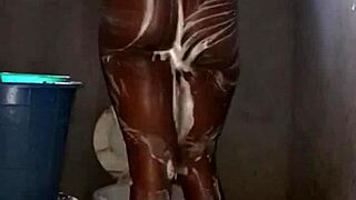 naijahomemadepussy takes a relaxing early morning shower