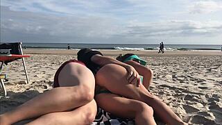 She never expected a public beach ass fucking in front of everyone