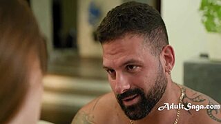 Radiant milf feels her rear tapped by couch surfer