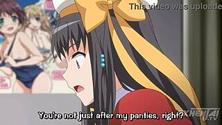 Nobody noticed me masturbating her in public - hentai subtitled 😏
