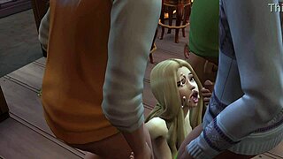 Sims 4 Hot Teen 18+ Sucking Cocks at the Local Bar