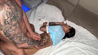 passionate sex with tattooed brunette begging for my cock 😍 lilack