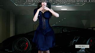 Final Fantasy Tifa Lockhart performs dance shake in Chinese comic VAM Zedward nude style