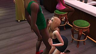 Sims 4 Hot Teen 18+ Sucking Cocks at the Local Bar