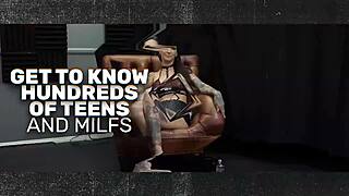 Brunette Babe Fucked Hard in Juicy Gangbang