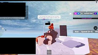 Roblox threesome with two black futas
