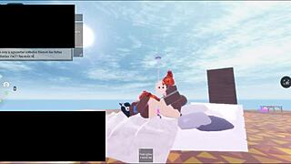 Roblox threesome with two black futas