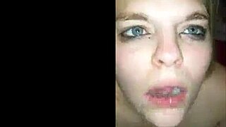 branquinha de olhos verdes chupa o cacete at� beber leitinho quente