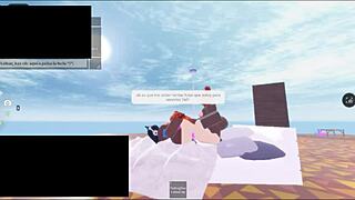 Roblox threesome with two black futas
