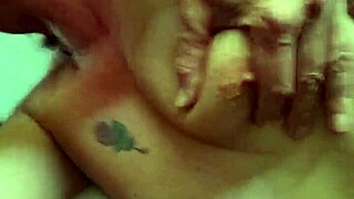 Blonde milf sucks cum in homemade facial