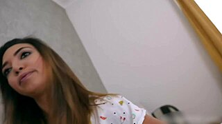 creampie sex tape with tiny 18+ latina hotwife frida sante