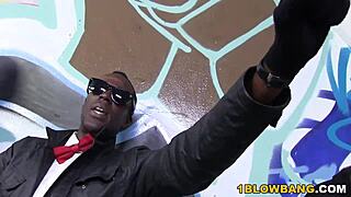 Ebony Star Ana Foxxx Participates In An Interracial Gangbang With Big Black Cocks