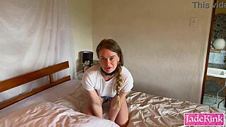 the pretty slut deepthroated without a condom and received a facial