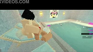 Intense Pool Doggystyle with Subscriber