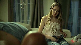 black blonde ebony lesbians explore wet pussies in voyeur threesome