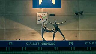 Blonde Sri Lankan Celebrity Olympo Clara Galle Pool Sports Compilation Part 2