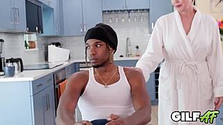 Granny Perks Him Up Dd - White Hardcore Interracial Gilf