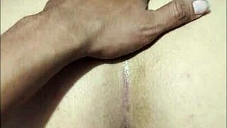 first time anal play with my toy in the bedroom