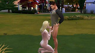 military guy had fun at the park, blowing his load in public 😏