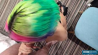 Roxy lips bends over for lil endi massive cock