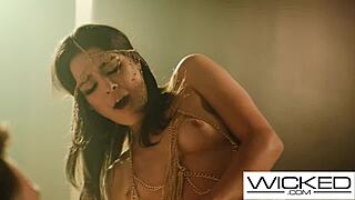 Hot Brunette Gets Fucked At Massage Parlor