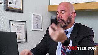 Allie Addison, the blonde student teen, is being freeused when the principal calls her unexpectedly.