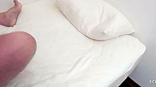 Skinny japanese teen gets fucked and creampied by old guy at jav casting 😏