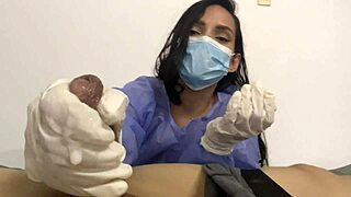 My patient got so hard, I couldn't resist sucking his big cock