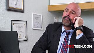 Allie Addison, the blonde student teen, is being freeused when the principal calls her unexpectedly.