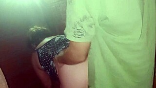 Two Angles Show Voyeur Ditch Sex in Short Dress