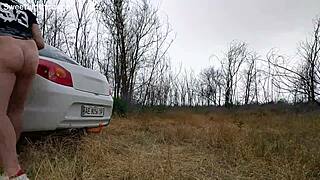 sweetligthcouple having outdoor sex with me