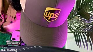 Brazilian babe attempts to deepthroat a big cock