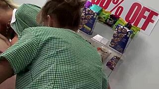Supermarket Orgy With Big Tits Blonde Fucking Cumshot Facial Group Hairless Heels High Definition