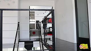 I seduce brunette in shower with scissoring