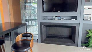 Spying on friend's mom leads to milf sex and cum in mouth