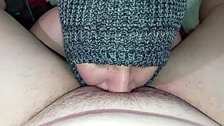 I perform the best oral sex on my horny neighbor with big juicy pussy