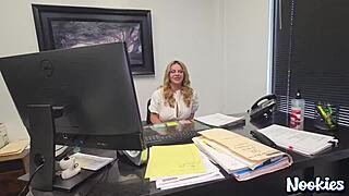 Milf Misty Caitlin Experiences Passionate Creampie Sex At Work