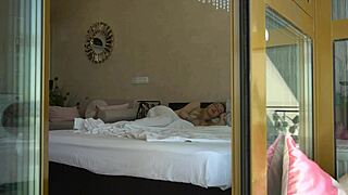 young blonde makes her step dad happy with blowjob