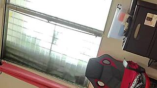 Pov stepson caught stepmom masturbating then fucked her and cum on ass powerfully!