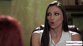 Brunette therapy expert engages in intimate pussy licking with her lesbian MILF client.