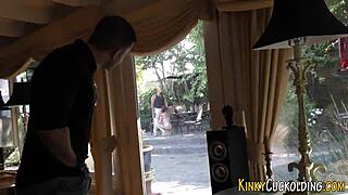Cuckolding babe gets creamed