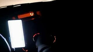 Girlfriend in heels fucks stranger outdoors in a car