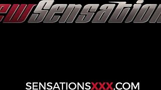 Girl with perky tits has sex with old fuck buddy, licking and deepthroating his monster cock.