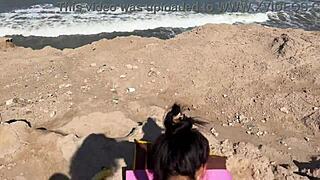 Quickly fucking a naughty girl and cumming all over her body.